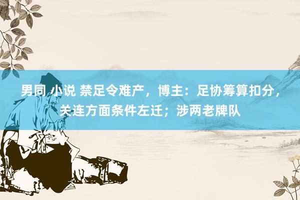 男同 小说 禁足令难产，博主：足协筹算扣分，关连方面条件左迁；涉两老牌队